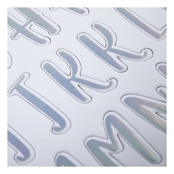 Holographic Alphabet Chipboard Stickers 98 Pieces image number 2