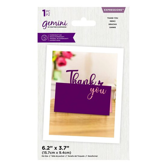 Gemini Expressions Statement Thank You Die 15.7cm x 9.4cm image number 1