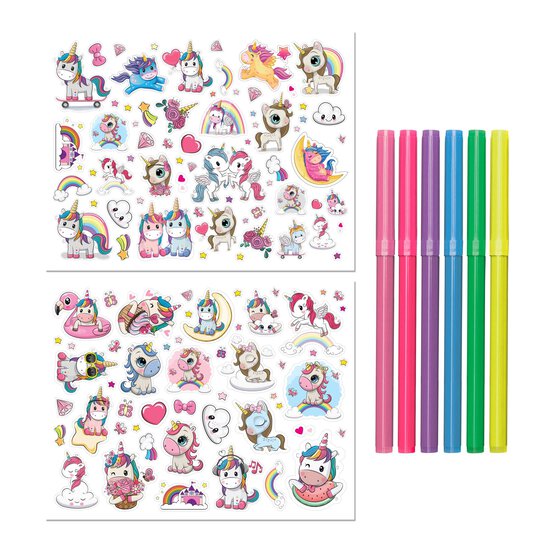 Unicorns and Friends Colour and Activity Set with Lap Desk image number 2