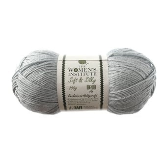 Women's Institute Grey Soft and Silky 4 Ply Yarn 100g