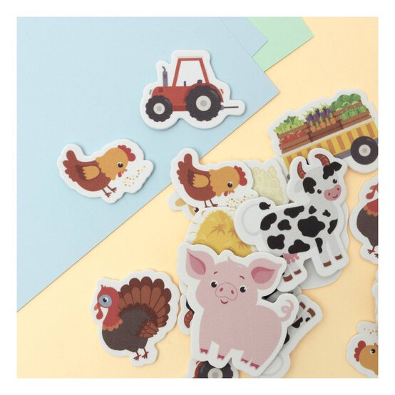 Farm Animal Foam Stickers 42g image number 2