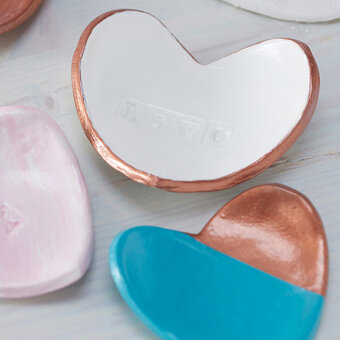 How to Make Air Dry Clay Heart Bowls