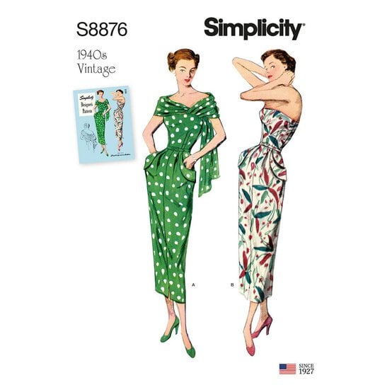 Simplicity Women's Dress Sewing Pattern S8876 (BB 20W-28W) image number 1