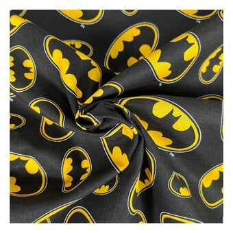 Batman Logo Cotton Print Fabric by the Metre