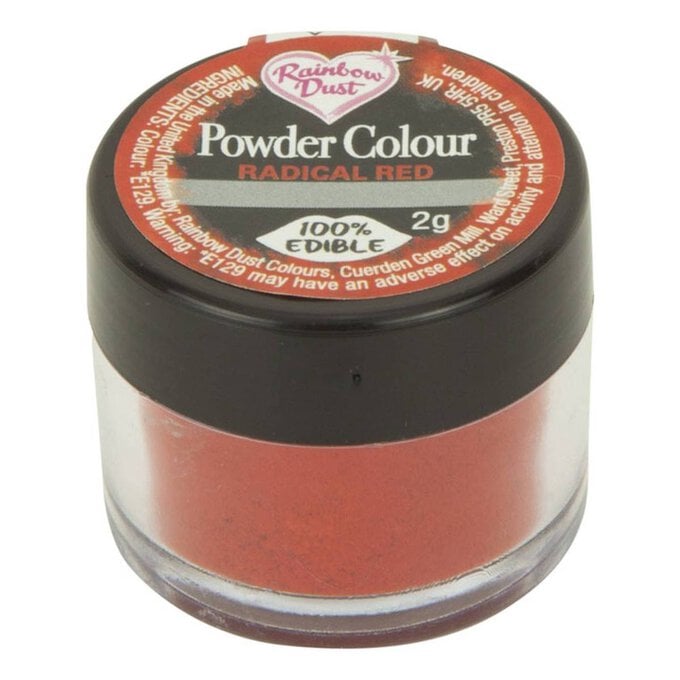 Rainbow Dust Radical Red Edible Powder Colour 2g image number 1