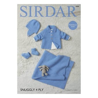 Sirdar Snuggly 4 Ply Jacket Hat Blanket and Bootees Digital Pattern 4686
