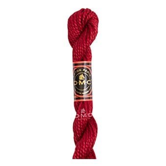 DMC Red Pearl Cotton Thread Size 3 15m (498)
