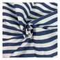 Navy and White Stripe Polycotton Fabric by the Metre image number 1