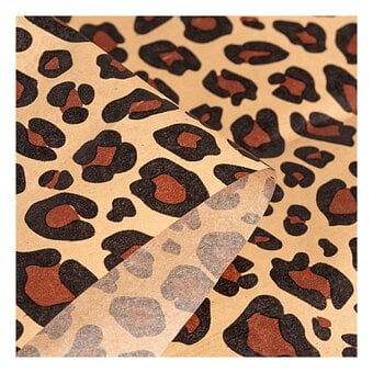 Leopard Print Printed Tissue Paper 50cm x 75cm 6 Pack image number 2
