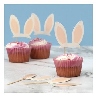 Bunny Ear Cupcake Toppers 15 Pack