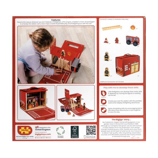 Bigjigs Fire Station Play Set image number 9