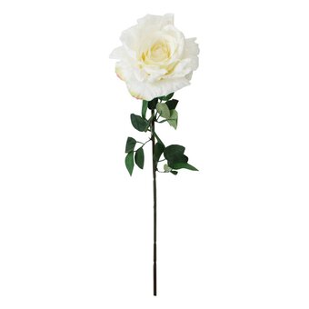 White Sorbet Rose Stem 74cm