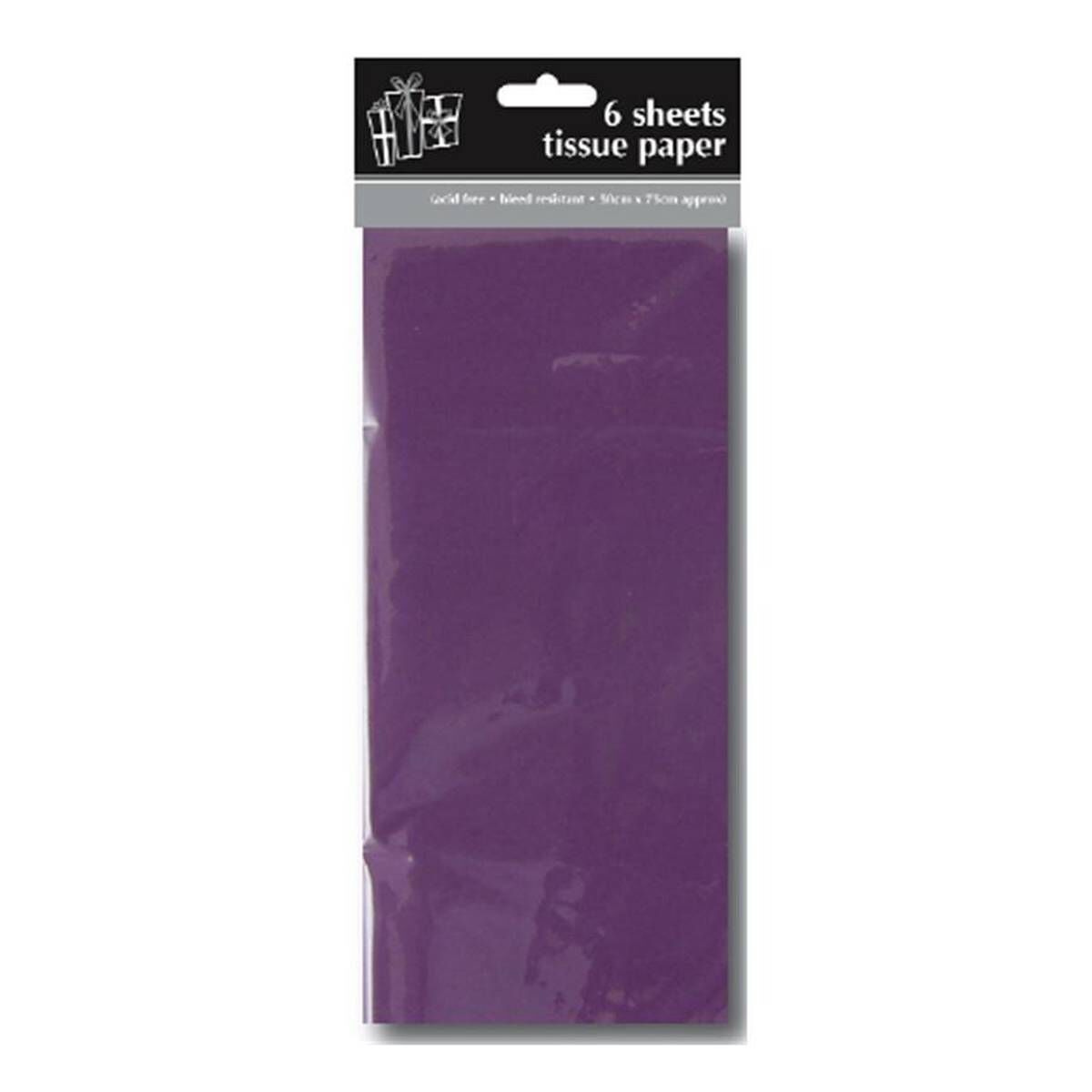 Purple Tissue Paper 6 Sheets Hobbycraft