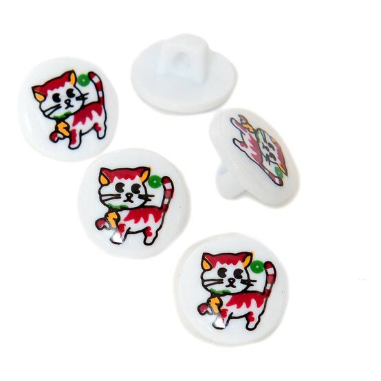 Hemline Kitten Buttons 5 Pack image number 1