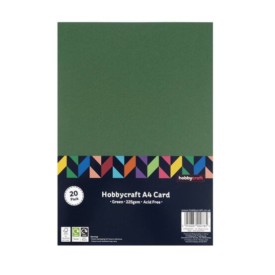Dark Green Card A4 20 Pack image number 4