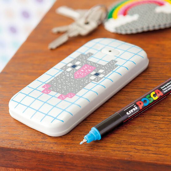 Uni-ball Black and White Posca Marker Pens PC 5M 4 Pack image number 6