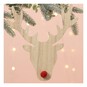 Hanging Wooden Reindeer Head Decoration 22cm image number 1
