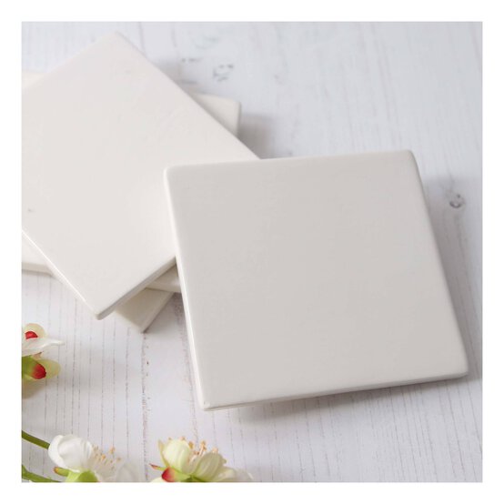 Glazed Ceramic Coasters 4 Pack image number 1