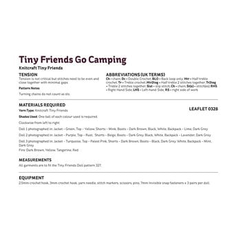 Knitcraft Tiny Friends Go Camping Digital Pattern 0328