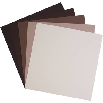 My Colours Brown Tones Canvas Cardstock 12 x 12 Inches 12 Pack