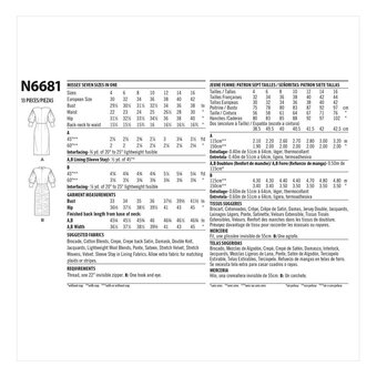 New Look Women's Dress Sewing Pattern N6681 (4-16)