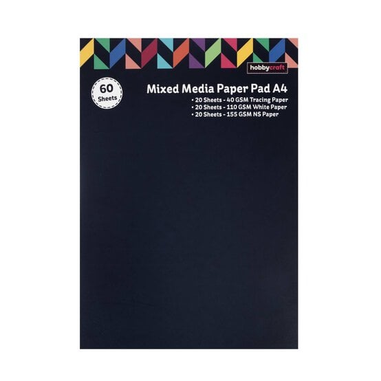 Mixed Media Paper Pad A4 60 Sheets image number 1