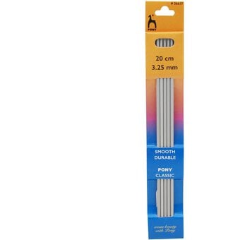 Pony Double-Ended Knitting Needles 3.25mm x 20cm 5 Pack image number 3
