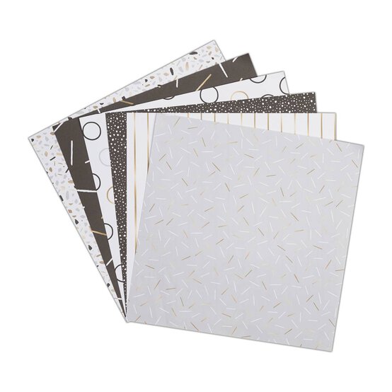 Papermania Metallic Mono Paper Pad 12 x 12 Inches 18 Sheets image number 2