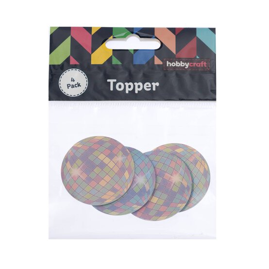 Disco Ball Card Toppers 4 Pack  image number 4
