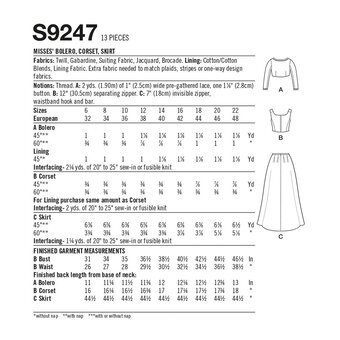 Simplicity Women's Costume Sewing Pattern S9247 (H5 6-14)