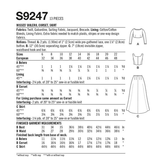 Simplicity Women's Costume Sewing Pattern S9247 (H5 6-14) image number 2