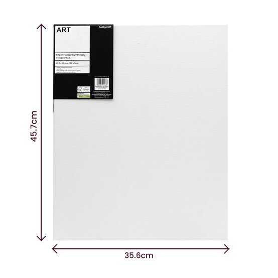 Stretched Canvas 45.7cm x 35.5cm 3 Pack image number 7