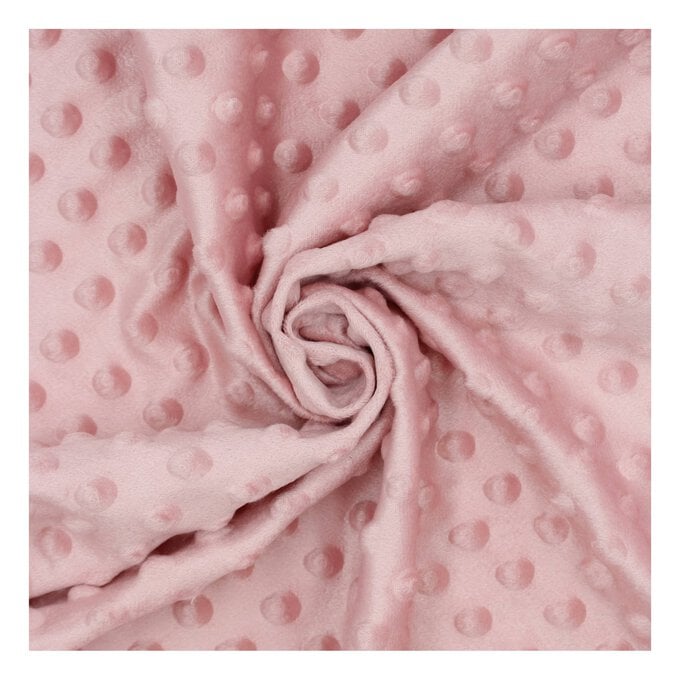 Blush Pink Soft Dimple Fleece Fabric by the Metre image number 1