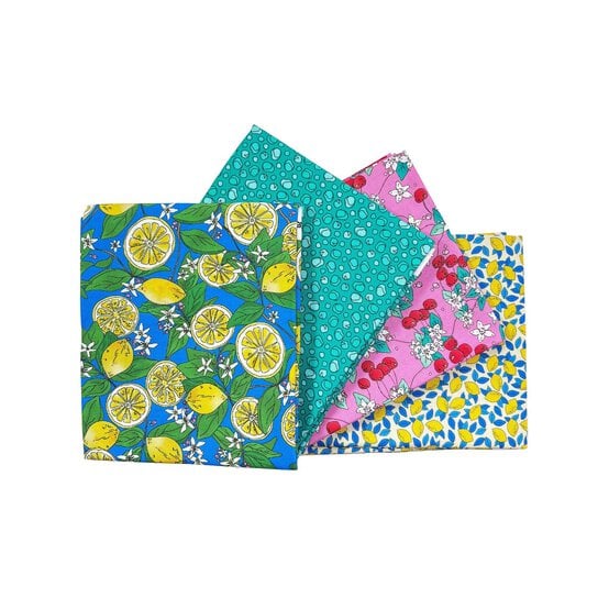 Zest and Zing Lemon Canopy Cotton Fat Quarters 4 Pack image number 1