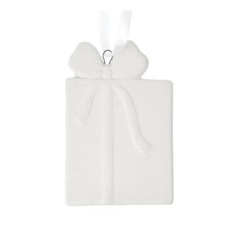 Hanging Ceramic Present Decoration 7cm