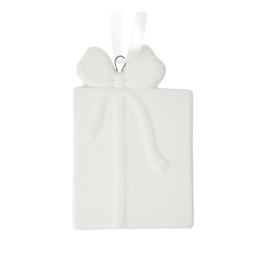 Hanging Ceramic Present Decoration 7cm image number 2