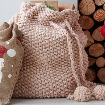 How to Knit a Christmas Present Sack