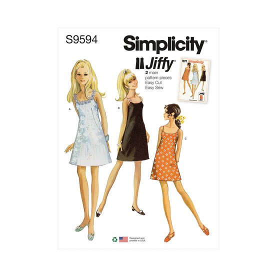 Simplicity Vintage Jiffy Dress Sewing Pattern S9594 (6-14) image number 1