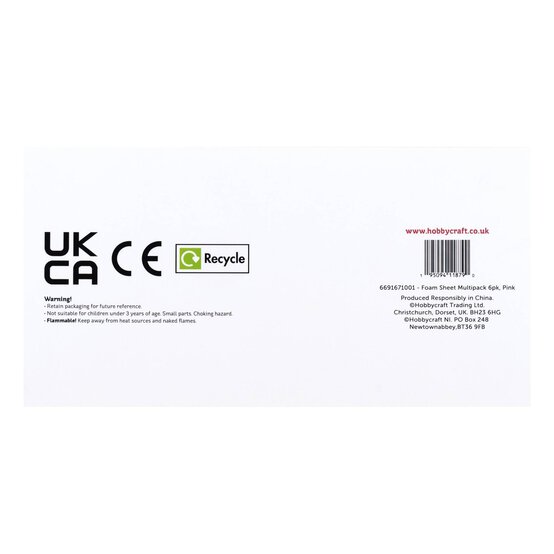 Pink EVA Foam Sheets A4 6 Pack image number 7