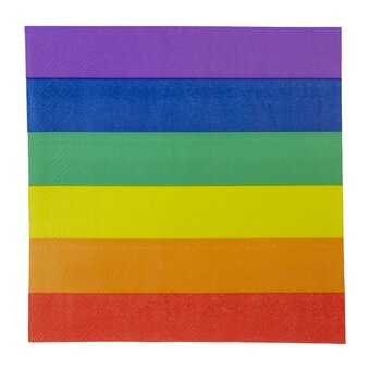 Pride Rainbow Paper Napkins 12 Pack