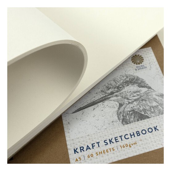 Shore & Marsh Portrait Kraft Sketchbook A5 60 Sheets image number 3
