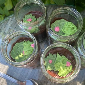 How to Make Terrarium Cake Jars
