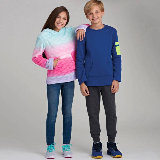 Simplicity Kids&rsquo; Knit Hoodie Sewing Pattern S9028 (8-16) image number 6