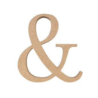 MDF Wooden Ampersand Symbol 13cm image number 4