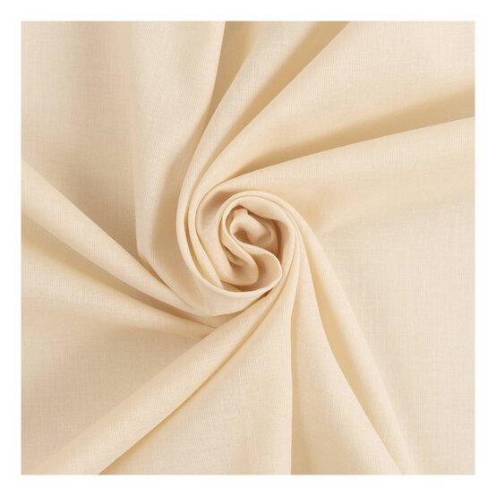 Cream Lawn Cotton Fabric by the Metre image number 1