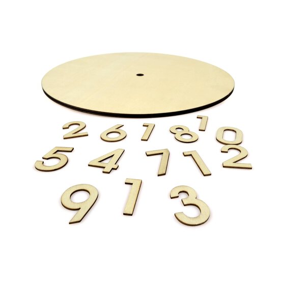 Wooden Clock with Numbers 25cm image number 2