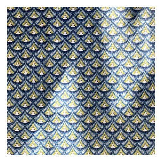 Teal Art Deco Polycotton Fabric by the Metre image number 2