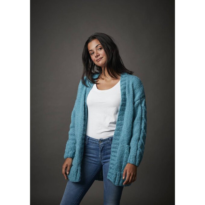 Knitcraft Unisex Na Chunky Cardigan And Scarf Digital Pattern 0129