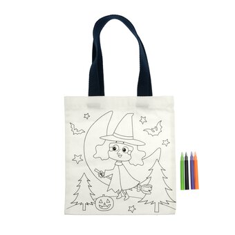 Colour Your Own Witch Canvas Bag Kit