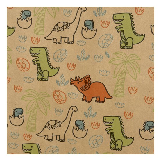 Dino Party Kraft Paper Roll 70cm x 3m image number 3